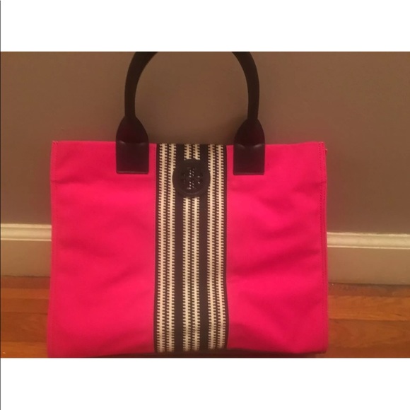tory burch striped tote